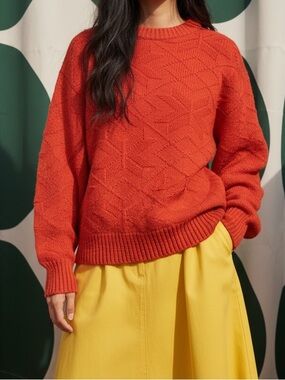 Vibrant orange sweater